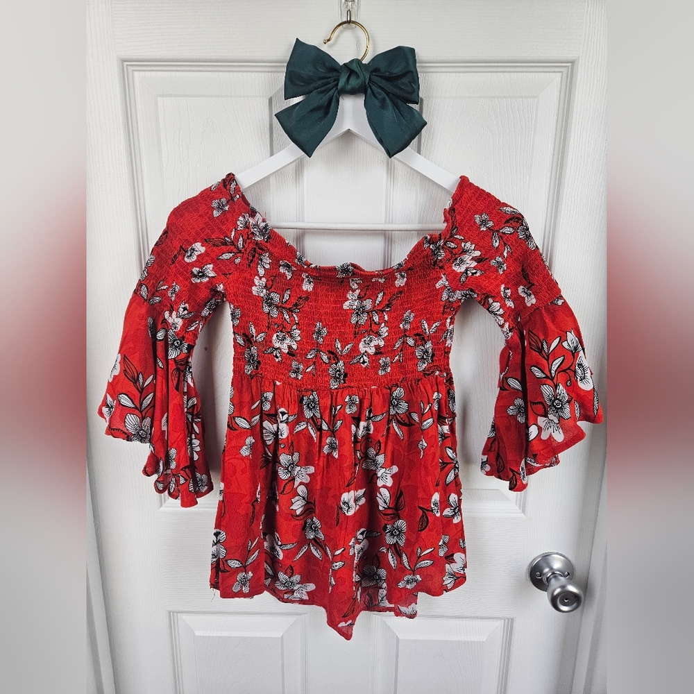 River Island Floral Bardot/Off Shoulder Size 8
